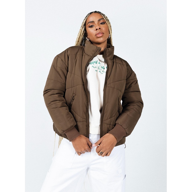 The Koa Puffer Jacket Brown