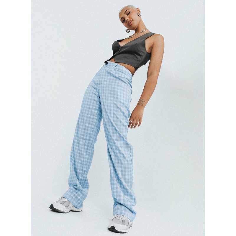 Titius Pants Blue Check