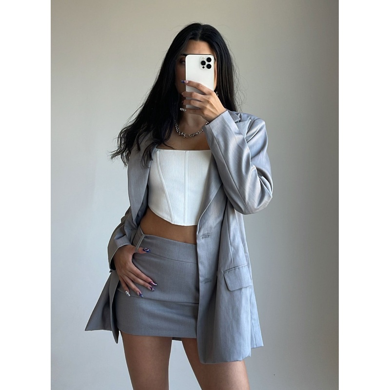 Adam Mini Skirt Grey
