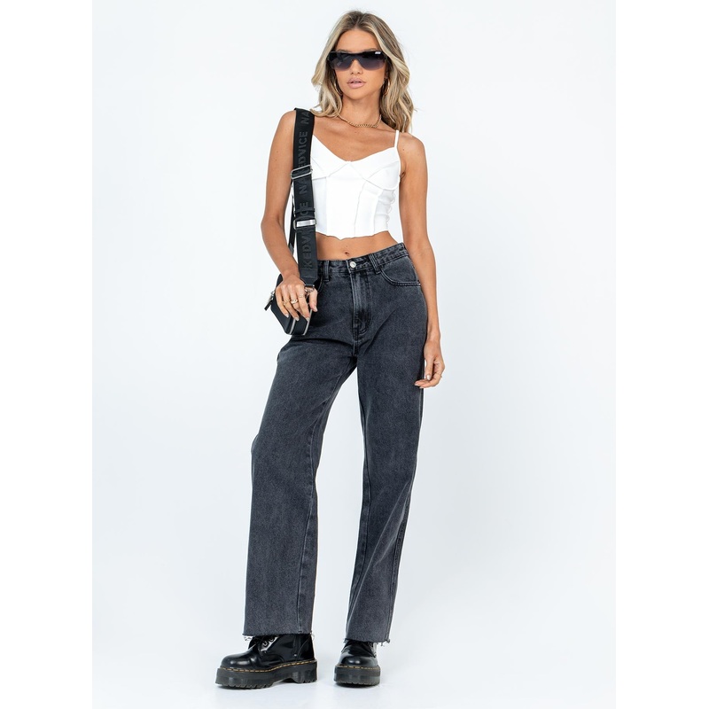 Arlington Straight Leg Denim Jeans Black