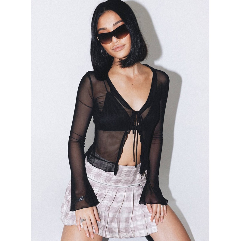 Everly Long Sleeve Top Black