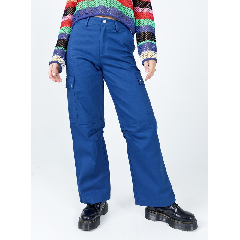 Fallout Mid Rise Cargo Pants Blue