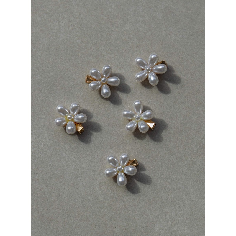 Hammond Flower Hair Clip Pack White