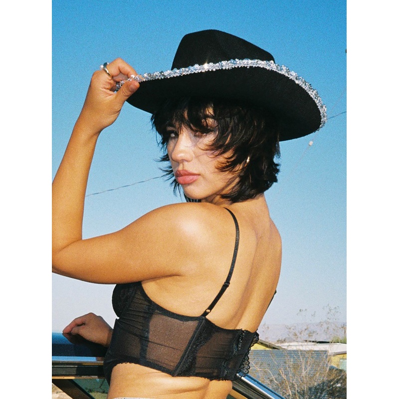 Hey Ya Sequin Cowboy Hat Black