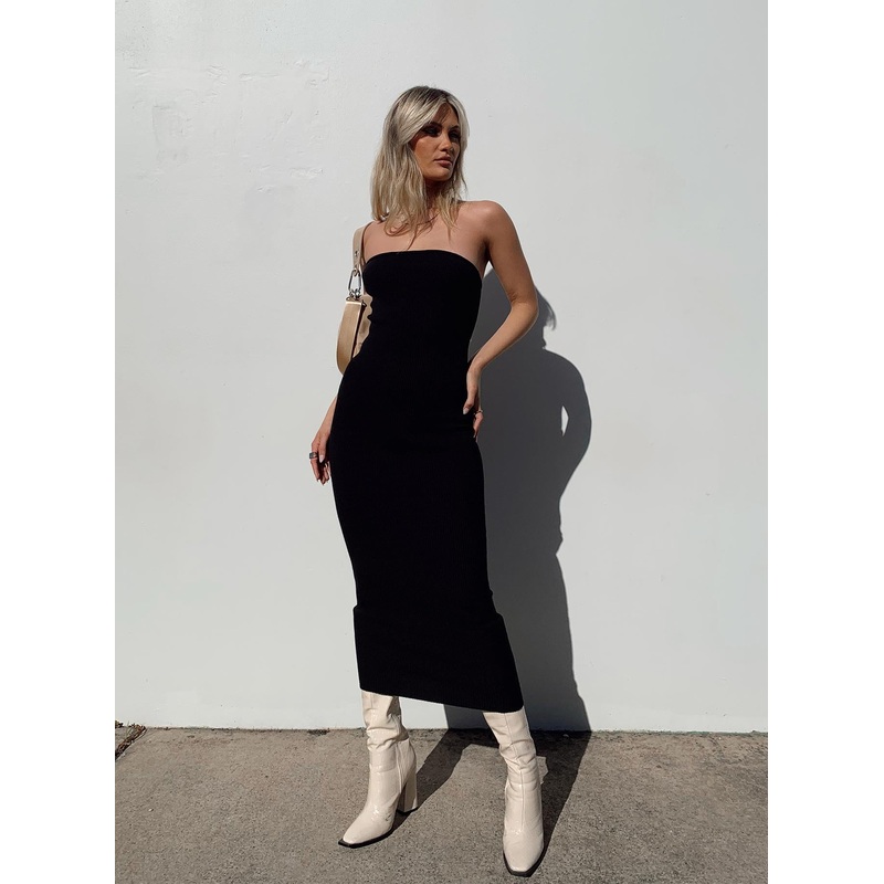 Joslin Strapless Maxi Dress Black