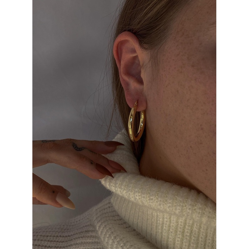 Livingston Gold Plated Hoop Earrings
