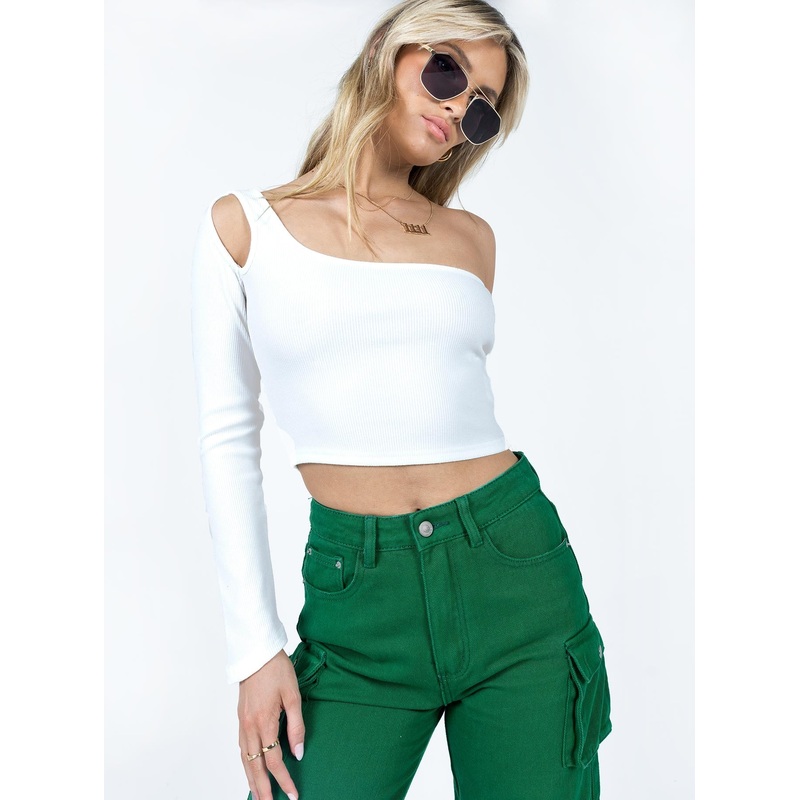 Maliah Long Sleeve Top White