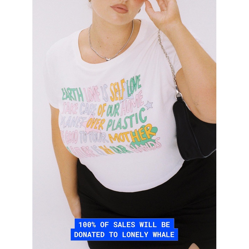 Organic Be Kind Charity Baby Tee Cream Curve