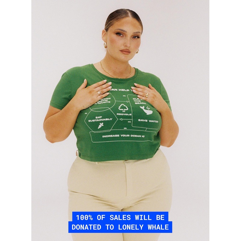Organic Protect Charity Baby Tee Green Curve