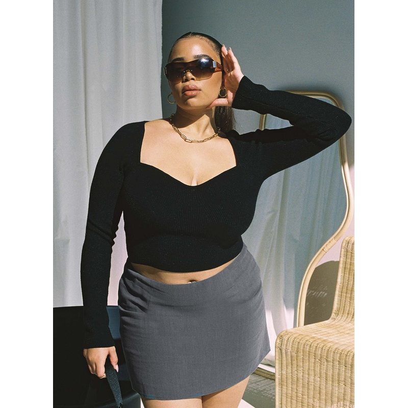Selby Mini Skirt Grey Curve