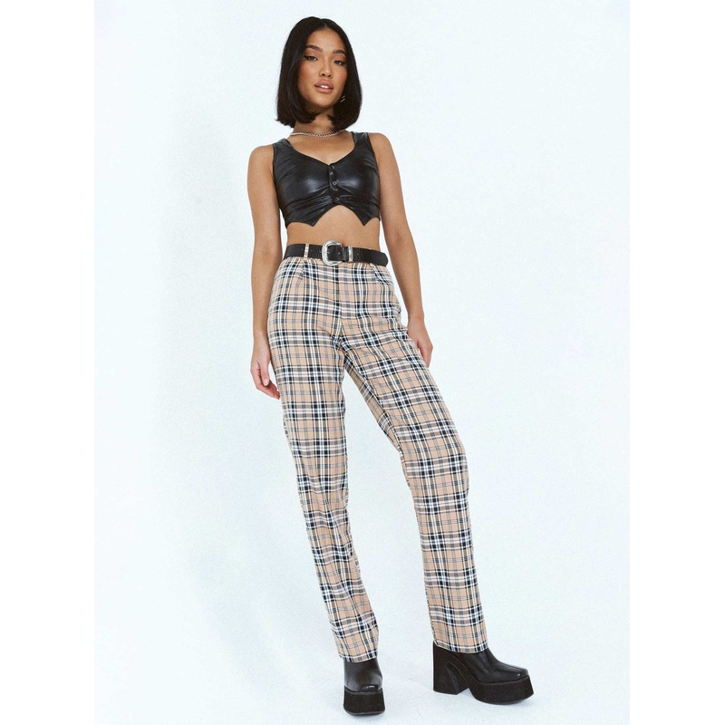 Titus Pants Beige Check