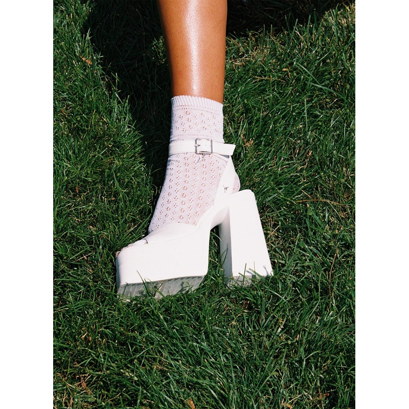 Windsor Smith Monaco Platform Heels White