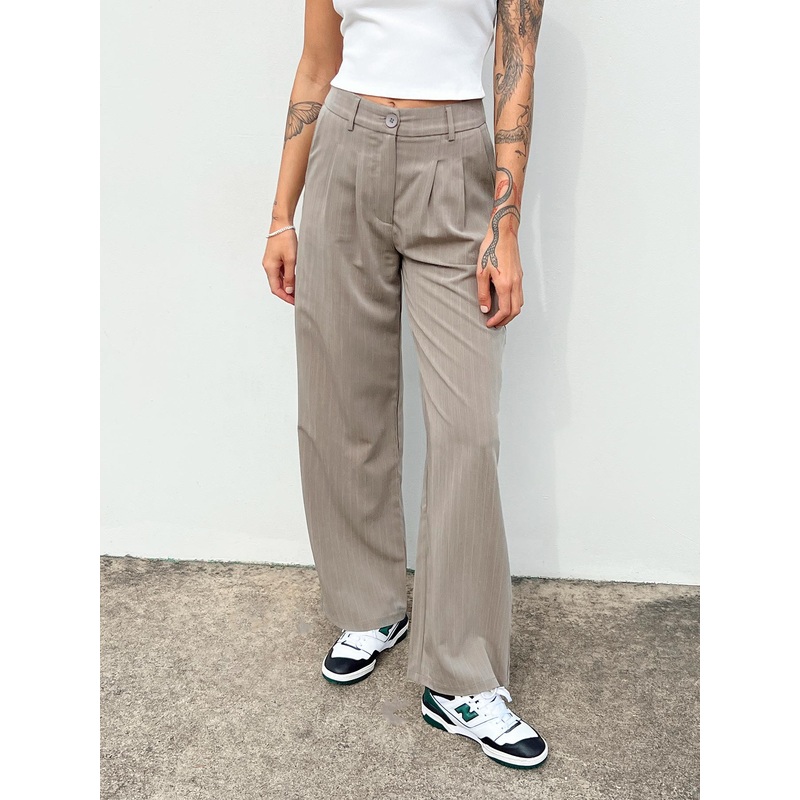 Archer Pants Pinstripe Beige