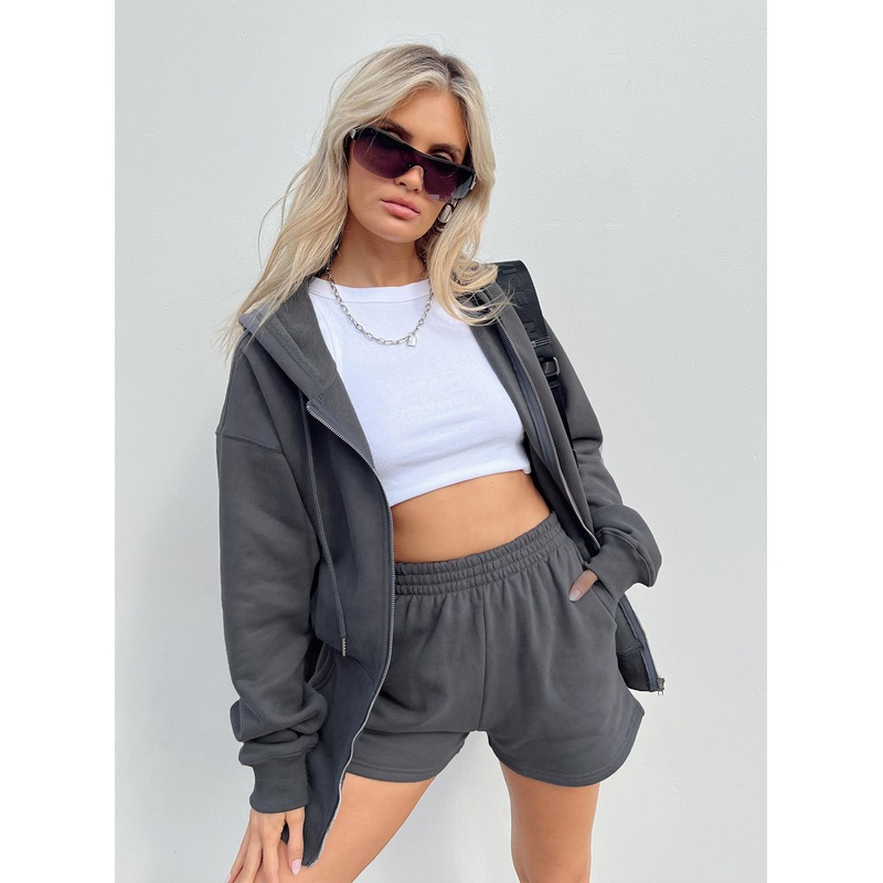Barclay Track Shorts Slate Grey