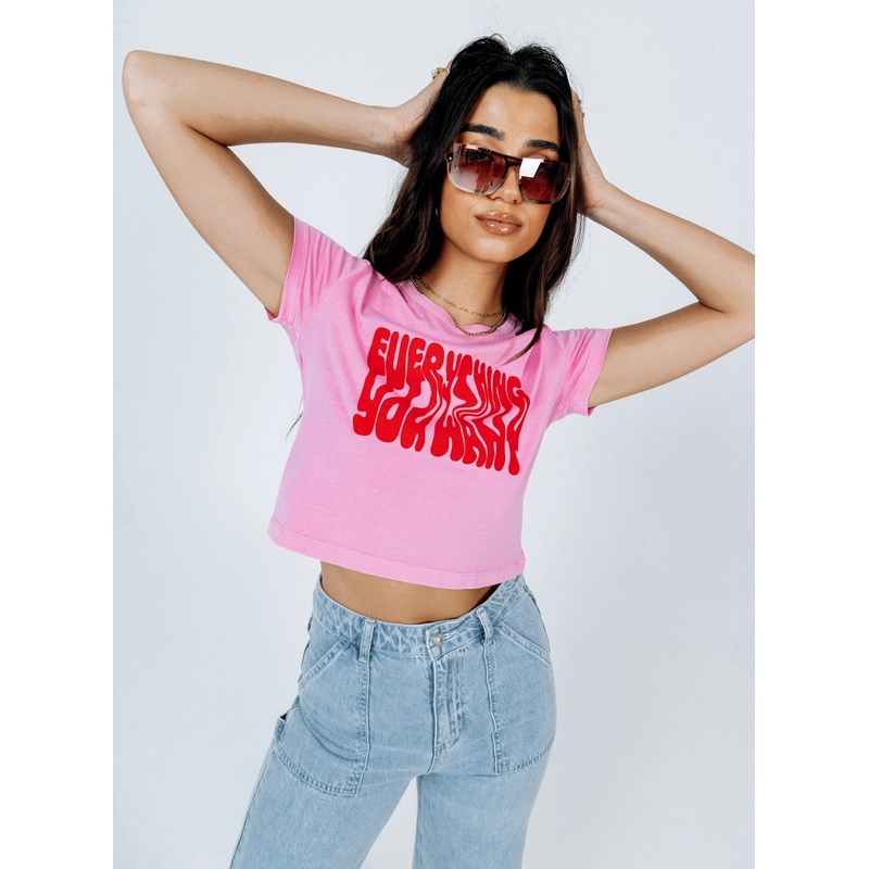 Everything You Want Tee Pink
