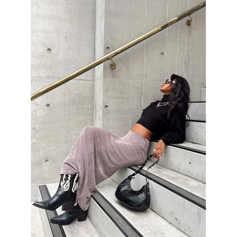 Harriette Maxi Skirt Slate Grey