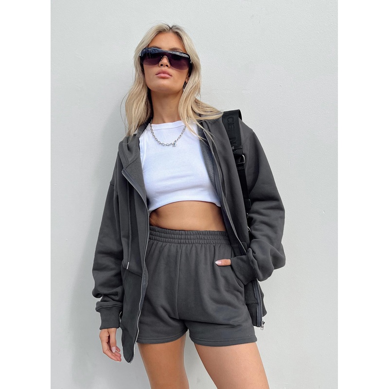 Hoda Zip Up Jacket Slate Grey