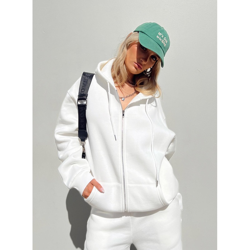Hoda Zip Up Jacket White