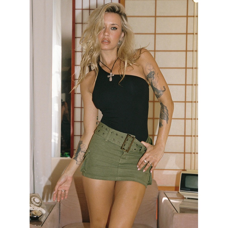 Iconic Cargo Mini Skirt Khaki