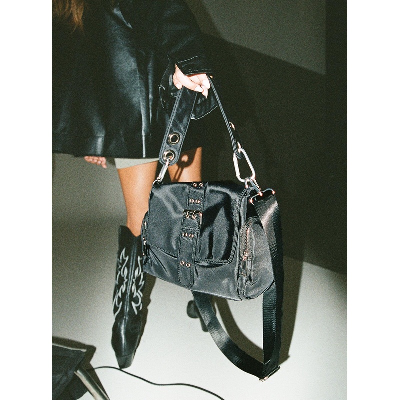 Julietta Utility Crossbody Shoulder Bag Black