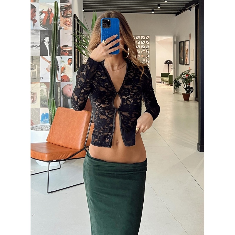 Keston Long Sleeve Top Black