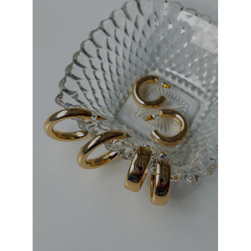 Merrick Hoop Earring Pack Gold