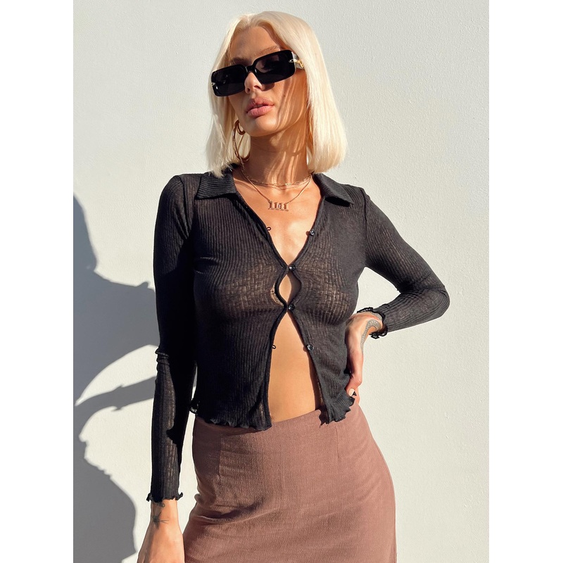 Travers Long Sleeve Top Black