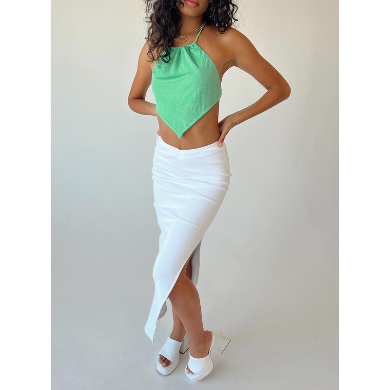 Abigail Midi Skirt White