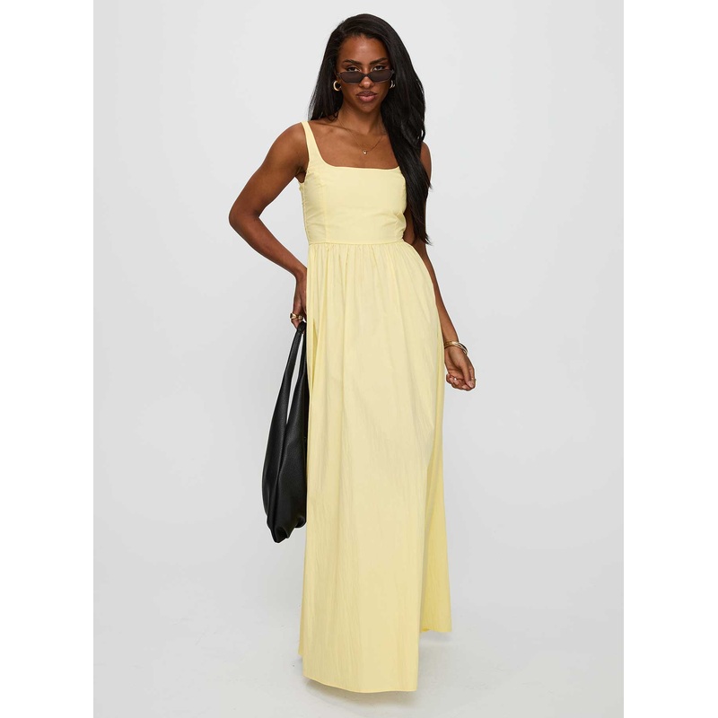Cartmel Maxi Dress Lemon