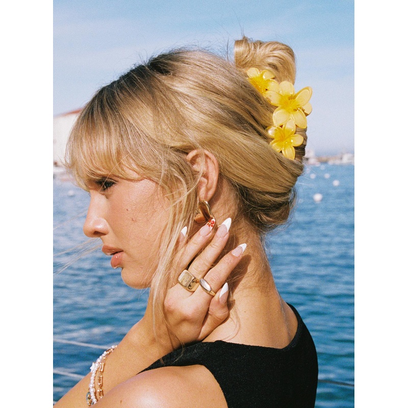 Chianti Frangipani Claw Clip Yellow