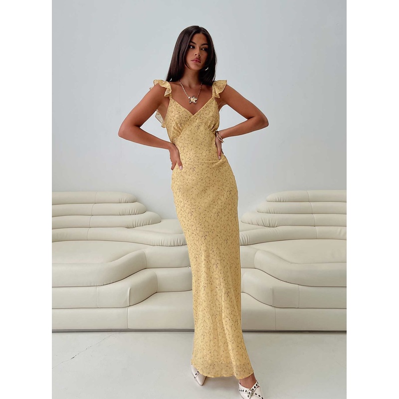 Dearlie Frill Maxi Dress Multi