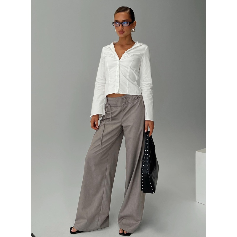 Just Have Fun Wide Leg Pant Grey
