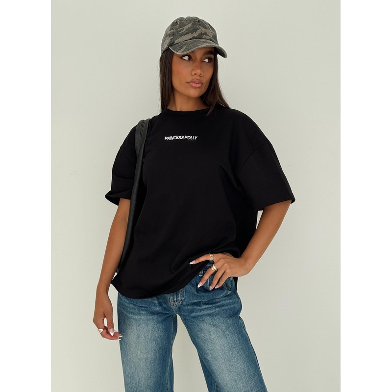 Power Play Active Oversized Tee Black