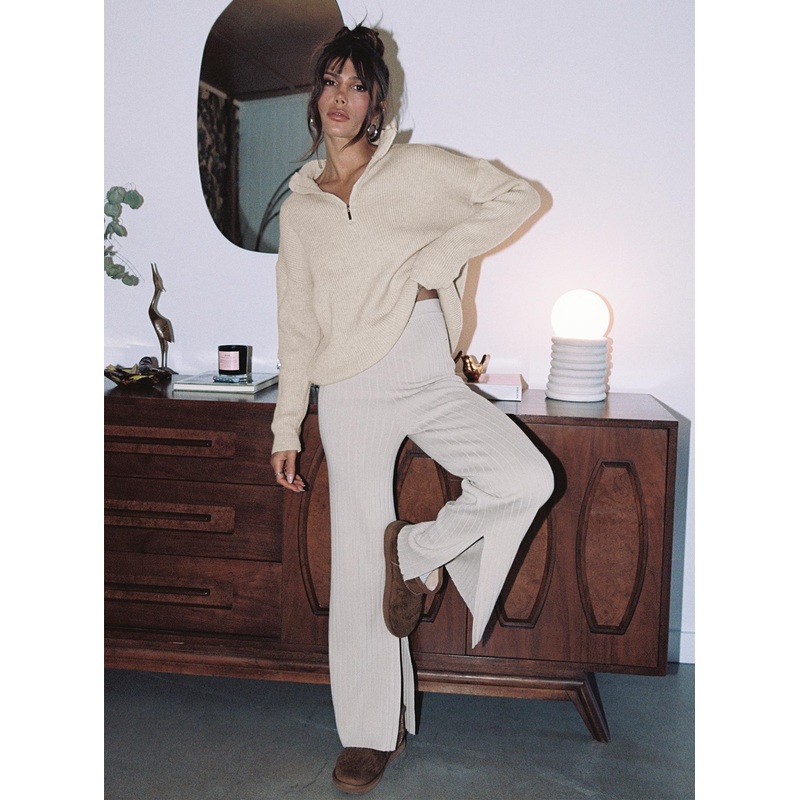 Allen Ribbed Pants Cream