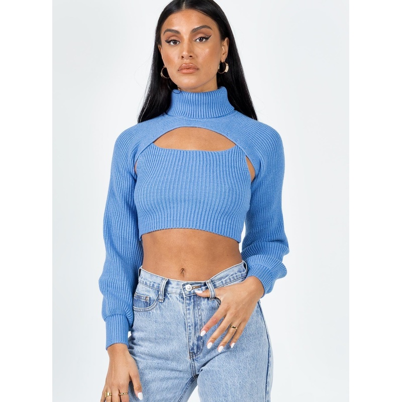 Anna Turtleneck Sweater Blue