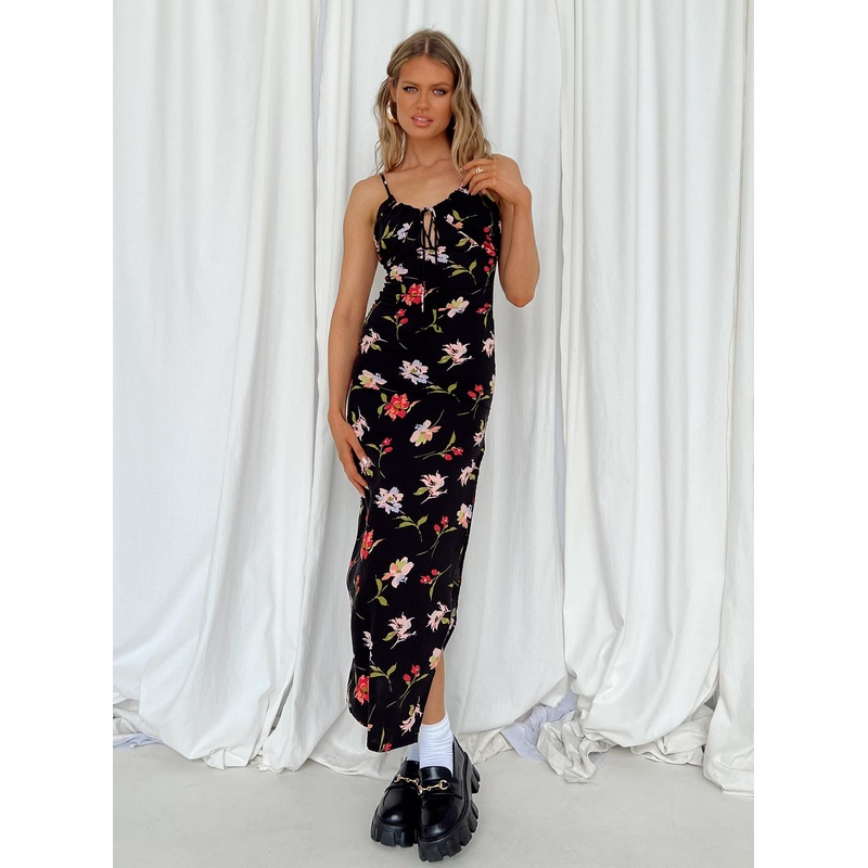 Brailey Maxi Dress Black Multi