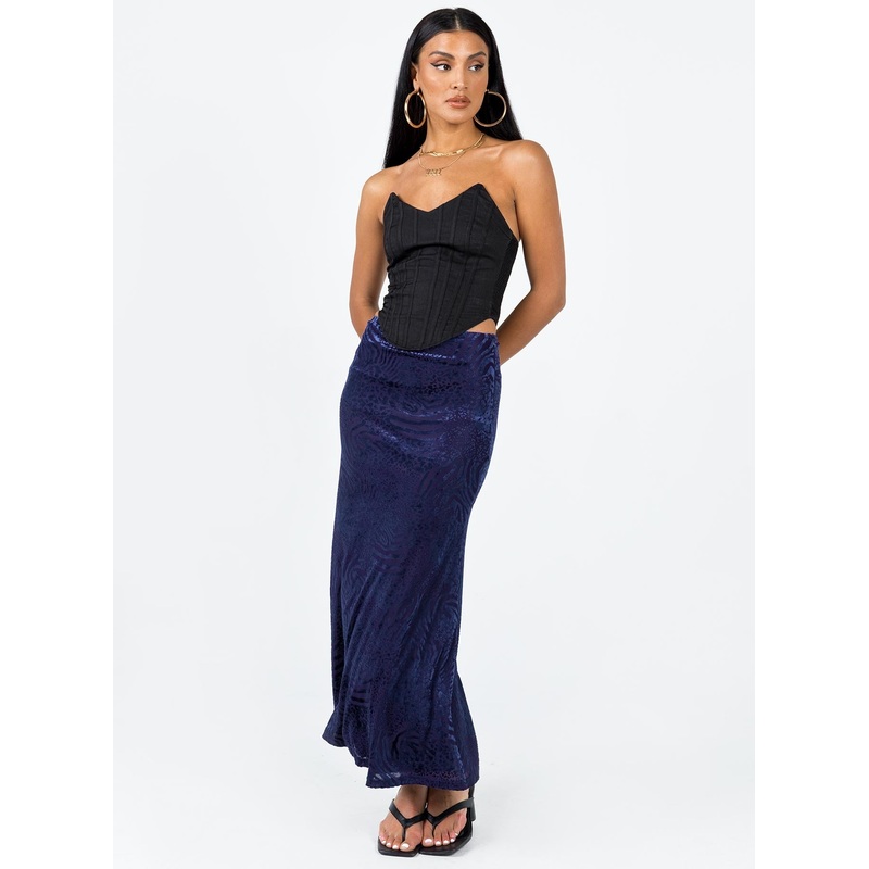 Braxton Maxi Skirt Blue