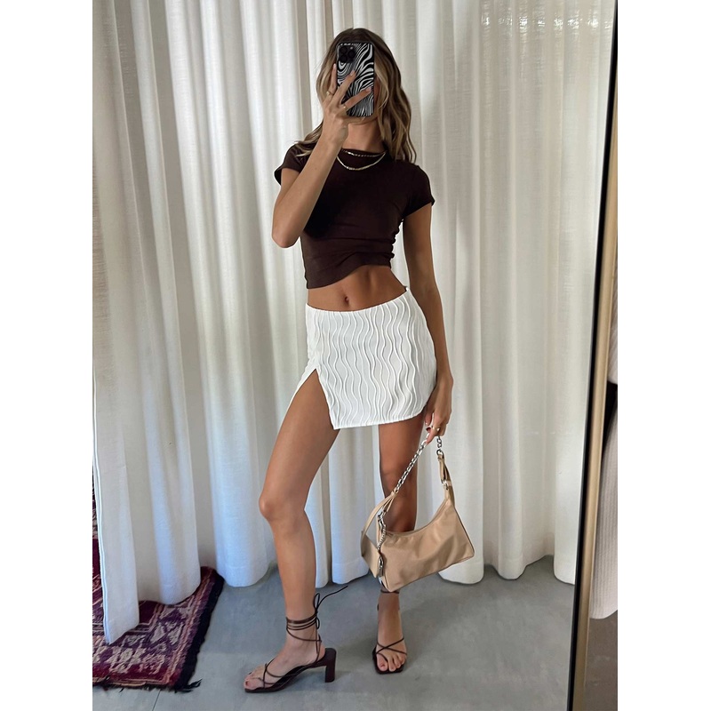 Cambor Mini Skirt Off White
