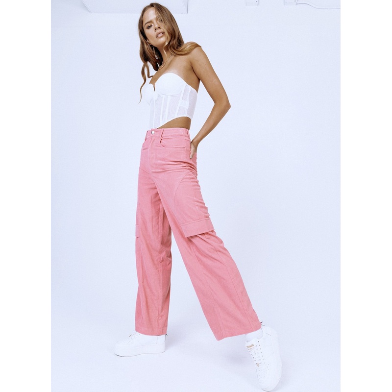 City Loop Cord Pant Pink