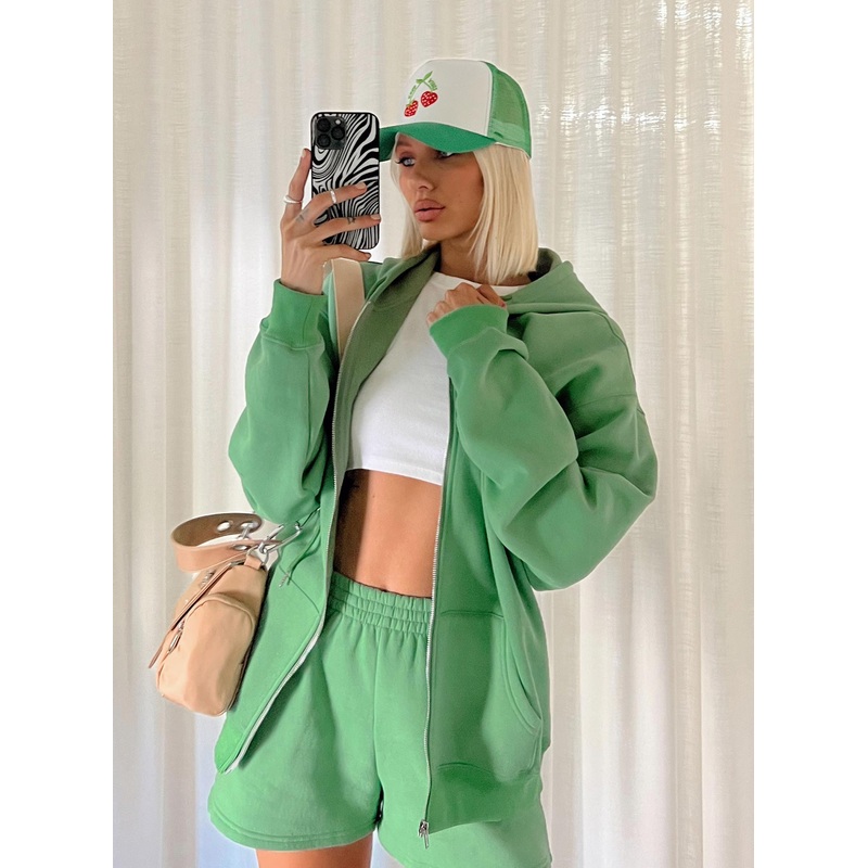 Hoda Zip Up Jacket Green
