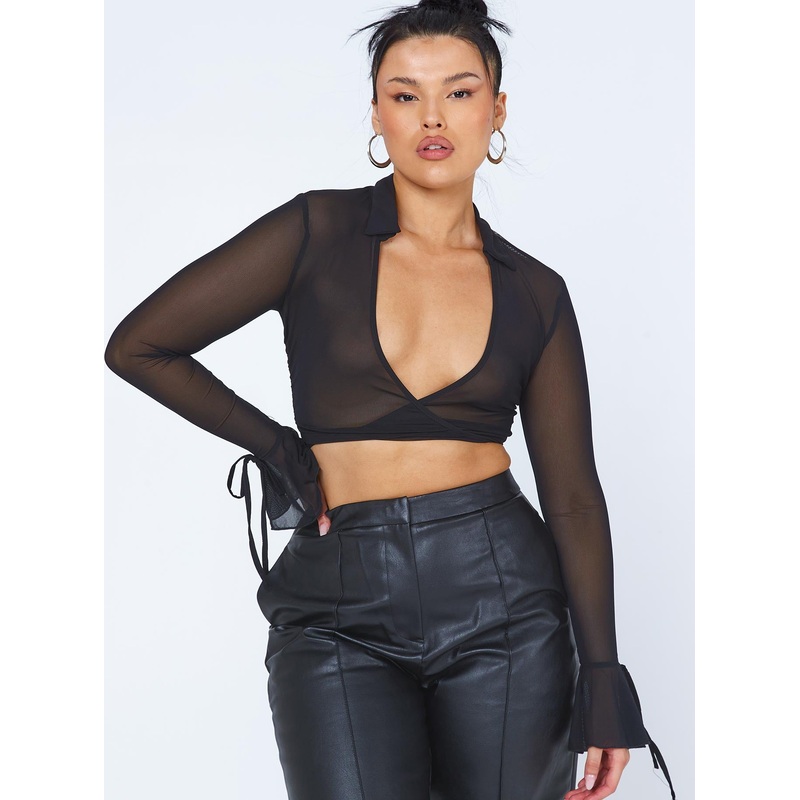 Jana Long Sleeve Top Black