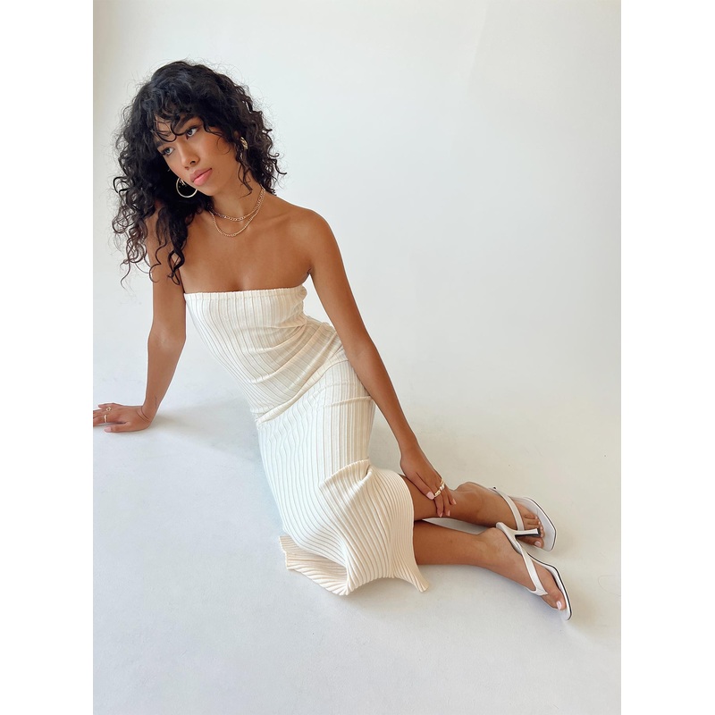Kalla Midi Dress Beige