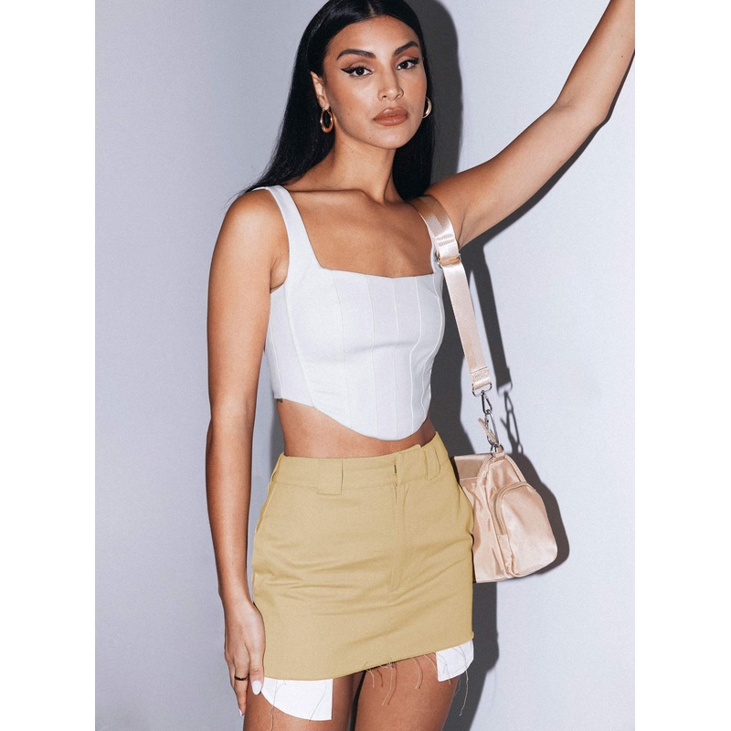 Kiaana Mini Skirt Beige
