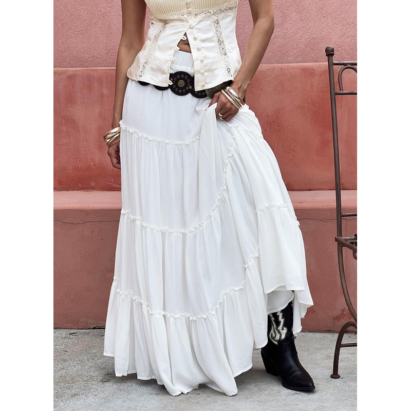 Miriah Maxi Skirt White
