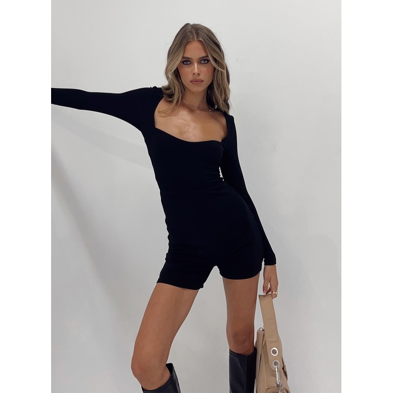 Nolan Playsuit Black
