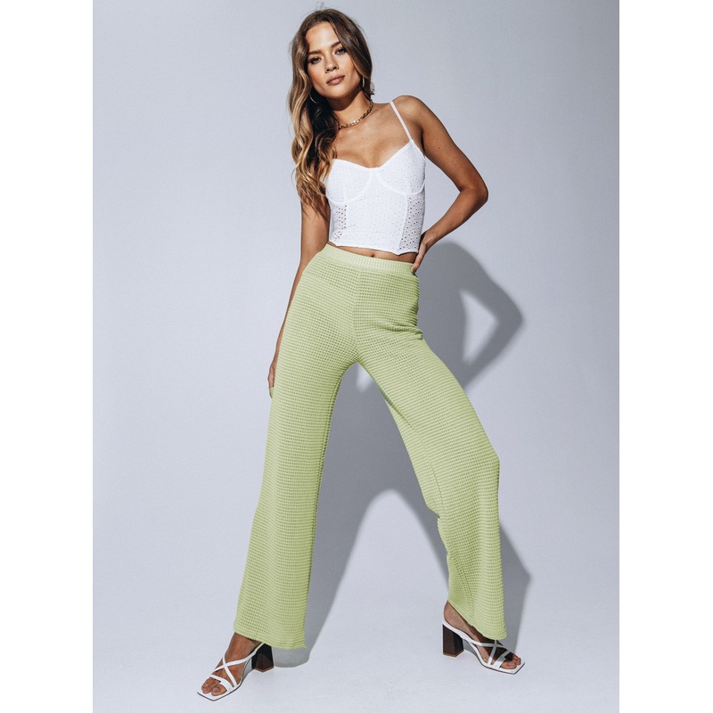 Santa Monica Knit Pants Green