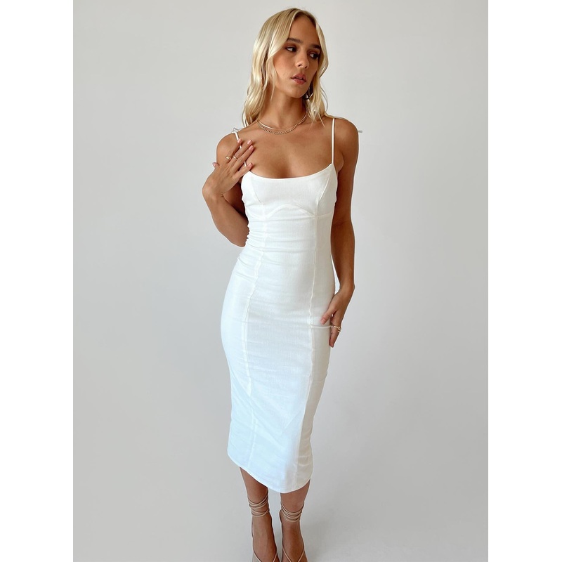 Shafer Midi Dress White