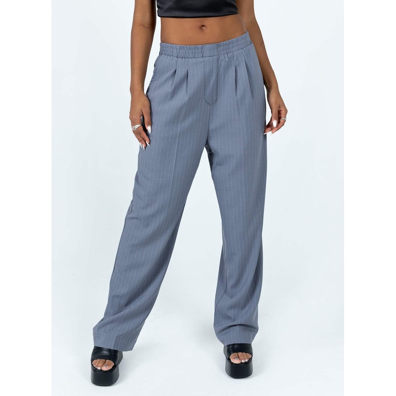 Agyness Pant Slate Pinstripe