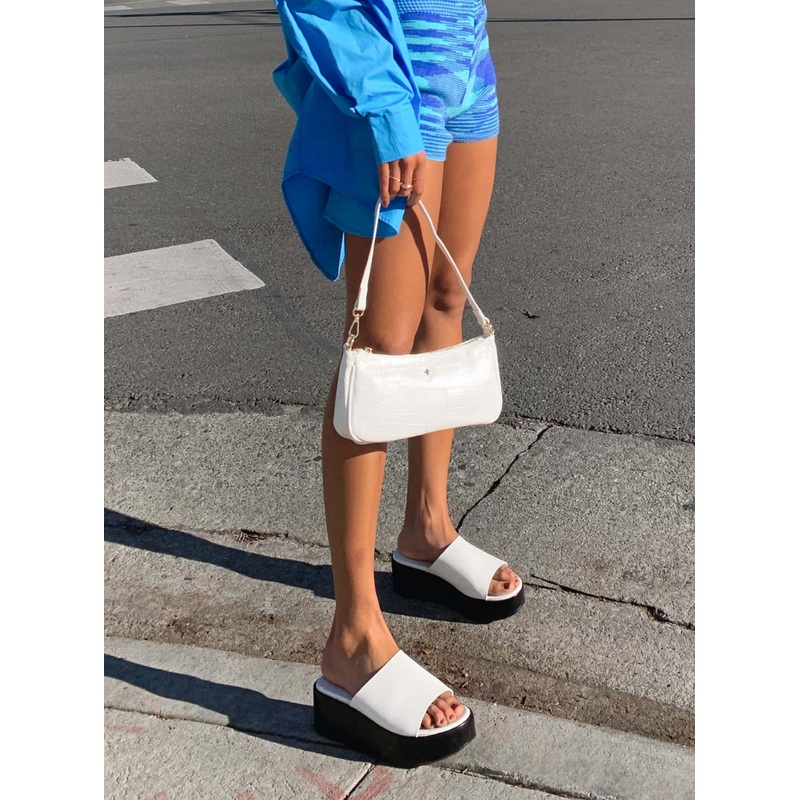 Britta Platform Heels White