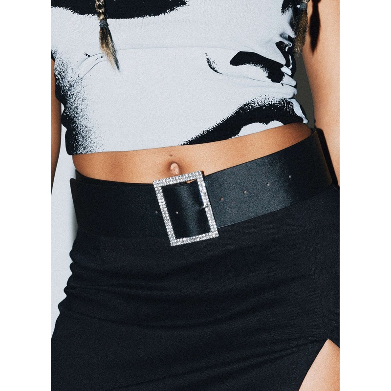 Fearon Rhinestone Belt Black